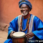 기니의 유명 인물 - **Vibrant Kora Performance by a Guinean Master:** A distinguished Guinean musician, around 60 years ...